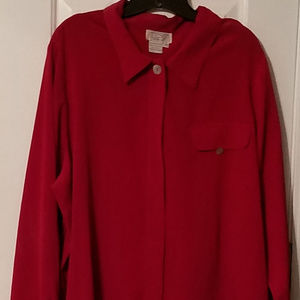 🌞Red Button Down Blouse